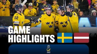 Highlights: Sweden vs Latvia | 2024 #WorldJuniors