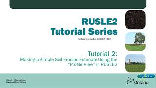 RUSLE2 for Ontario - Module 2 - Estimating Soil Erosion Along a Simple Hillslope