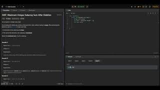 LeetCode 3487. Maximum Unique Subarray Sum After Deletion Java solution