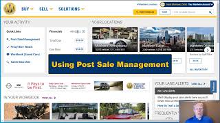 Using Post Sale Management at Manheim.com