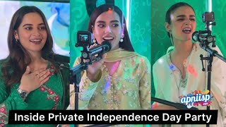 Aiman Khan, Iqra Aziz, Hira Mani and other celebrities at Pakistan Independence Day Party with Kids