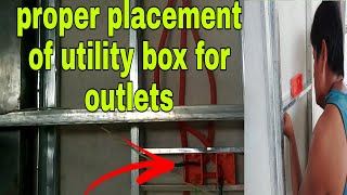 proper placement of utility box for outlets