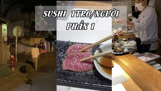 Trải nghiệm ăn nhà hàng Sushi trình diễn cao cấp Nhật Bản phần 1 - Bò Wagyu A5 #shorts