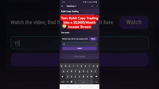 Turn Bybit Copy Trading Into a $5,000/Month Income StreamCode Tapswap Video | Code Tapswap Watch