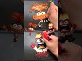 Making Inside Out: Anxiety VS Anger Pancake art challenge, 인사이드아웃 불안이 VS 버럭이 팬케이크 만들기, #Shorts