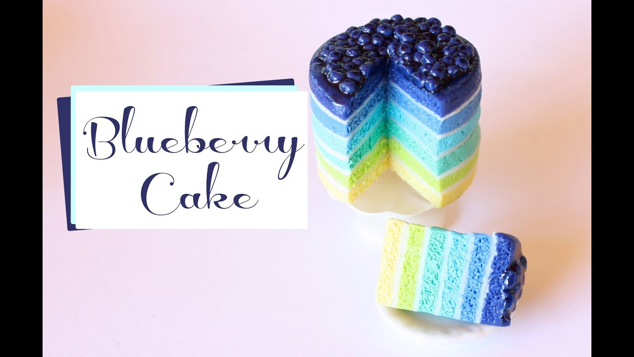 Blueberry Layer Cake Polymer Clay Tutorial Youtube