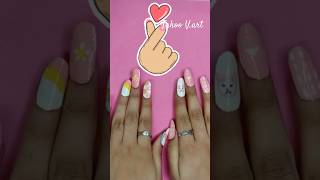 HOW TO MAKE FAKE NAILS FROM PAPER #youtubeshorts #diy