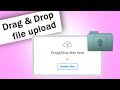 Drag & drop file uploader using Javascript and PHP | No Frameworks | Quick Programming Tutorial