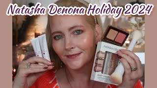 Natasha Denona Holiday 2024 new lip treatments, I Need A Nude Mini, Rose Blush Mini, New Face Brush