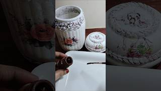 Old glass jar turns into an antique piece#shorts #youtubeshorts #clayart #art #craft