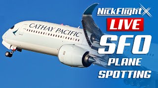 🔴 LIVE Plane Spotting at San Francisco International Airport + ATC | SFO Plane Spotting