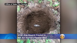 WWI-Era Round Found In Bel Air Home's Flower Bed, Safely Disposed By Bomb Technicians