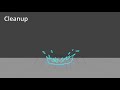 water splash animation process