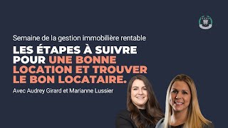 Trouver et gérer les bons locataires | Semaine de la Gestion Immobilière Rentable