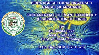 Fundamentals of Plant Pathology lecture on CLASSIFICATION OF FUNGI