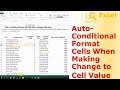 Conditional Format Cells Automatically When You Change Cell Content