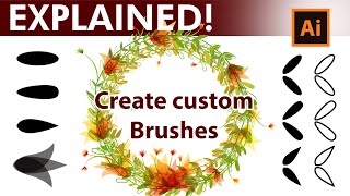 How to create custom Wreath Brushes - Adobe Illustrator Tutorial