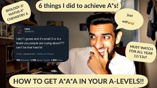 HOW TO GET A*A*A IN YOUR A LEVELS!! | Showercapsuf