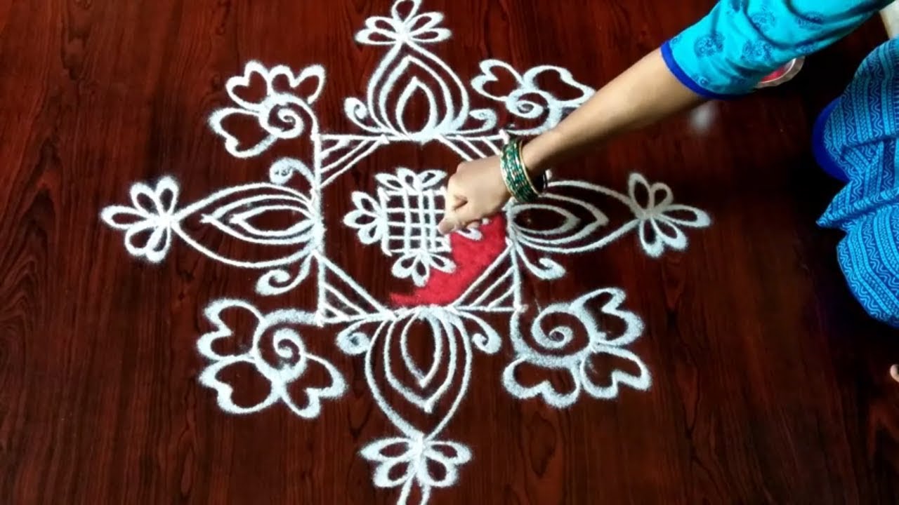 New Year Colourful Rangoli Designs | New Year Muggulu | Pongal Kolam ...