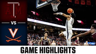 Texas A&M vs. Virginia Game Highlights | 2023-24 ACC Men’s Basketball