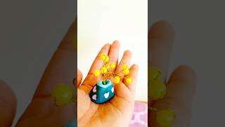 Mini clay flower pot #shorts #shortvideo #shortfeeds #viralshort #youtubeshorts #claycraft #clayart