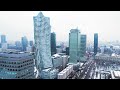 warsaw 4k scenic winter in warsaw poland relaxing drone footage