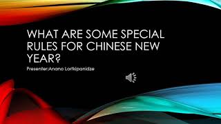 What are some special rules for Chinese New Year  Series 2