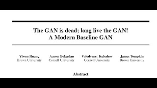 The GAN is dead; long live the GAN! A Modern Baseline GAN