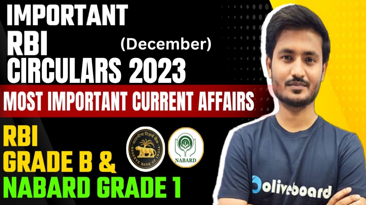 RBI Circulars December 2023 | RBI Grade B 2024 | Important RBI ...