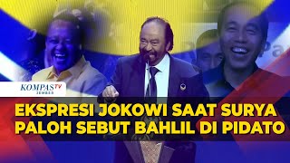 Ekspresi Jokowi saat Paloh Sebut Bahlil Terkait Niat Baik \u0026 Strategi di Pidato Kongres III NasDem