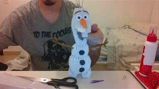 Making 3D Origami Olaf (Frozen)