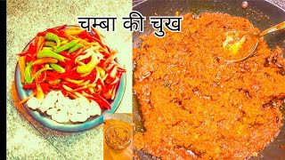 हिमाचल की खास रेसिपी चम्बा कि लाल मिर्च की चटपटी चुख | chamba red chilli chuk | #recipe #viralvideo