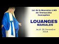 Jeudi 28 Novembre 2024 -Louanges Mariales