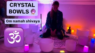 💗Om namah shivaya \u0026 🔮432Hz Crystal Bowls 11 Min. #crystalbowls #omnamahshivaya #soundhealing #432hz