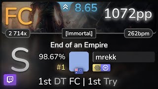 🔴 mrekk | Celldweller - End of an Empire [Immortal] +HDDT 98.67% FC #1 | 1072pp - osu!