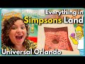 Everything Simpsons Land (Springfield Tour) Universal Orlando | Krusty Burger, Lard Lad, Rides, more