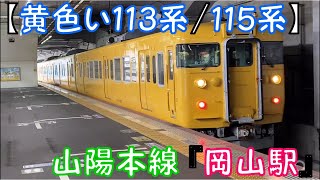 【黄色い113系/115系】『岡山駅』