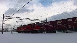 2014.01.18 貨物列車（4061列車・秋田駅発車　その２）