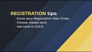 GOLD 101: Schedule Planning