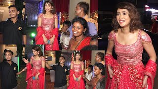 Shivangi Joshi Looks Gorgeous In Red Lehenga Arrive At Adhvik Mahajan Birthday Party 2022