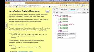 js16 JavaScript's Switch Statement