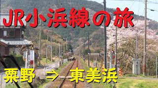 【各駅停車で行こう（前面展望）】　JR小浜線の旅③　粟野（あわの）駅⇒東美浜（ひがしみはま）駅　日本海を望む、素敵なローカル線