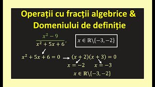 Operatii cu fractii algebrice simplificare amplificare exercitii clasa 8(Invata Matematica Usor)