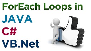 foreach loop in JAVA, VB.NET and C#