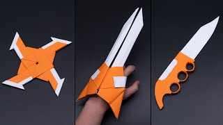 03 Impresionantes Armas Ninja  Cómo hacer un arma ninja de papel