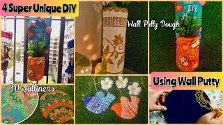 सिर्फ 45रू की Wall Putty से बनाए ये 4 शानदार DIY|How to make Wall Putty Dough|3D outliners DiY ideas