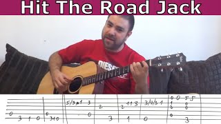 Fingerstyle Tutorial: Hit the Road Jack - w/ TAB (Guitar Lesson)