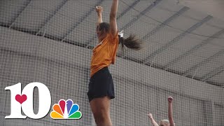 UT cheerleading team competing at college nationals