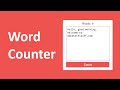 Live Word Counter Using JavaScript.