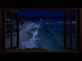 4K FAKE WINDOW : 12 HOURS  🌊😴  RELAXING OCEAN SOUND 😴 🌊 (FOR PROJECTOR)